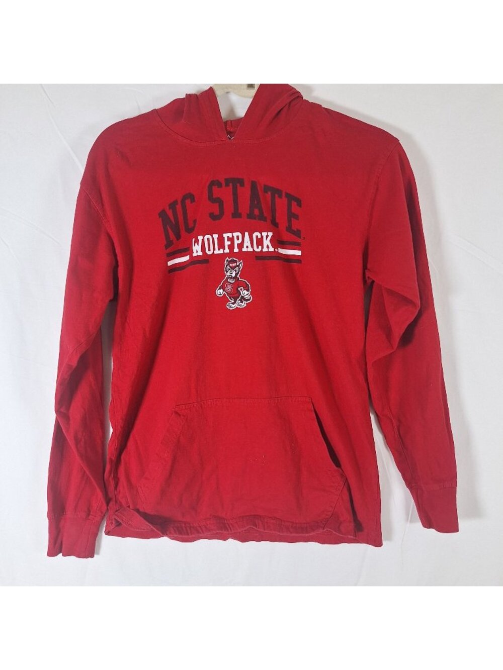 NC State Wolfpack Red Long Sleeve Drawstring tshirt size Large 12/14 Youth